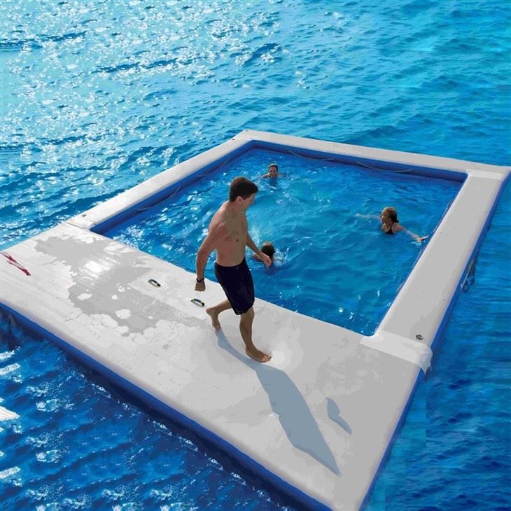 Floating Dock With Hammock