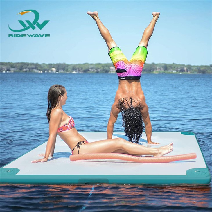 inflatable floating swim platform